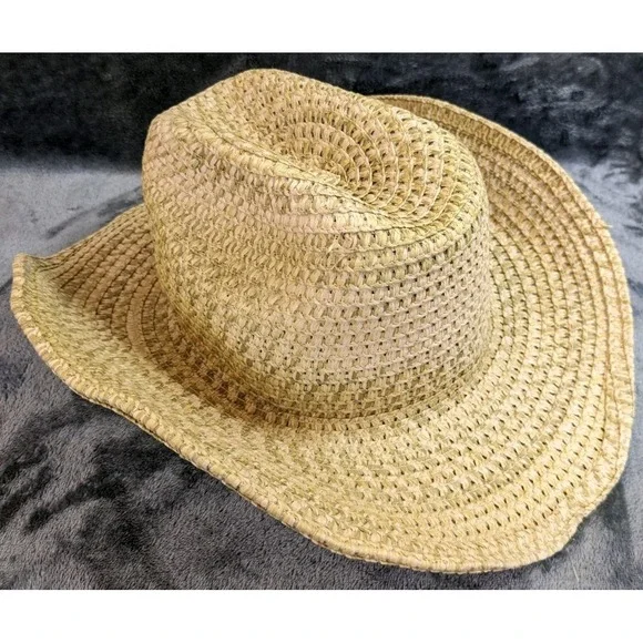 Giovanni Florence New York Straw Cowboy Hat‎ Western Style Woven Summer Sun Hat - Picture 4 of 7